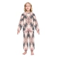thumbnail image 2 of Fluffy Pajamas Set Fuzzy Winter Warm Pj Sets Pullover Tops and Long Pants Soft Pink Tie-dye Pattern Small, 2 of 8