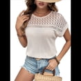 thumbnail image 3 of Top Tipo Túnica Holgado de Punto con Escote Redondo para Mujer, Color Beige, Talla XL, 3 of 10