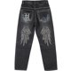 thumbnail image 2 of Pantalones vaqueros de hip-hop de moda para hombres, pantalones de skate holgados y lavados, talla grande, 2 of 5