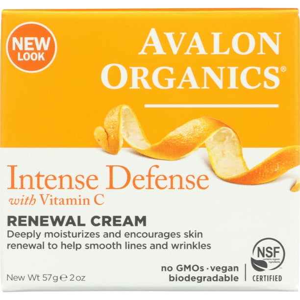 Avalon Organics Intense Defense with Vitamin C Renewal Cream, 2 oz