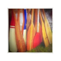 Stupell Industries Nautical Boating Oars Abstract Painting Unframed Art Print Wall Art, 12 x 12