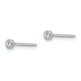 thumbnail image 2 of Inverness 14k White 3mm Crystal Bezel Earrings, 2 of 3