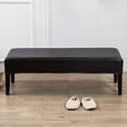 thumbnail image 6 of Stretch Dining Bench Cover Elegant Rectangle Bench Seat Slipcover - Coffee, 6 of 9