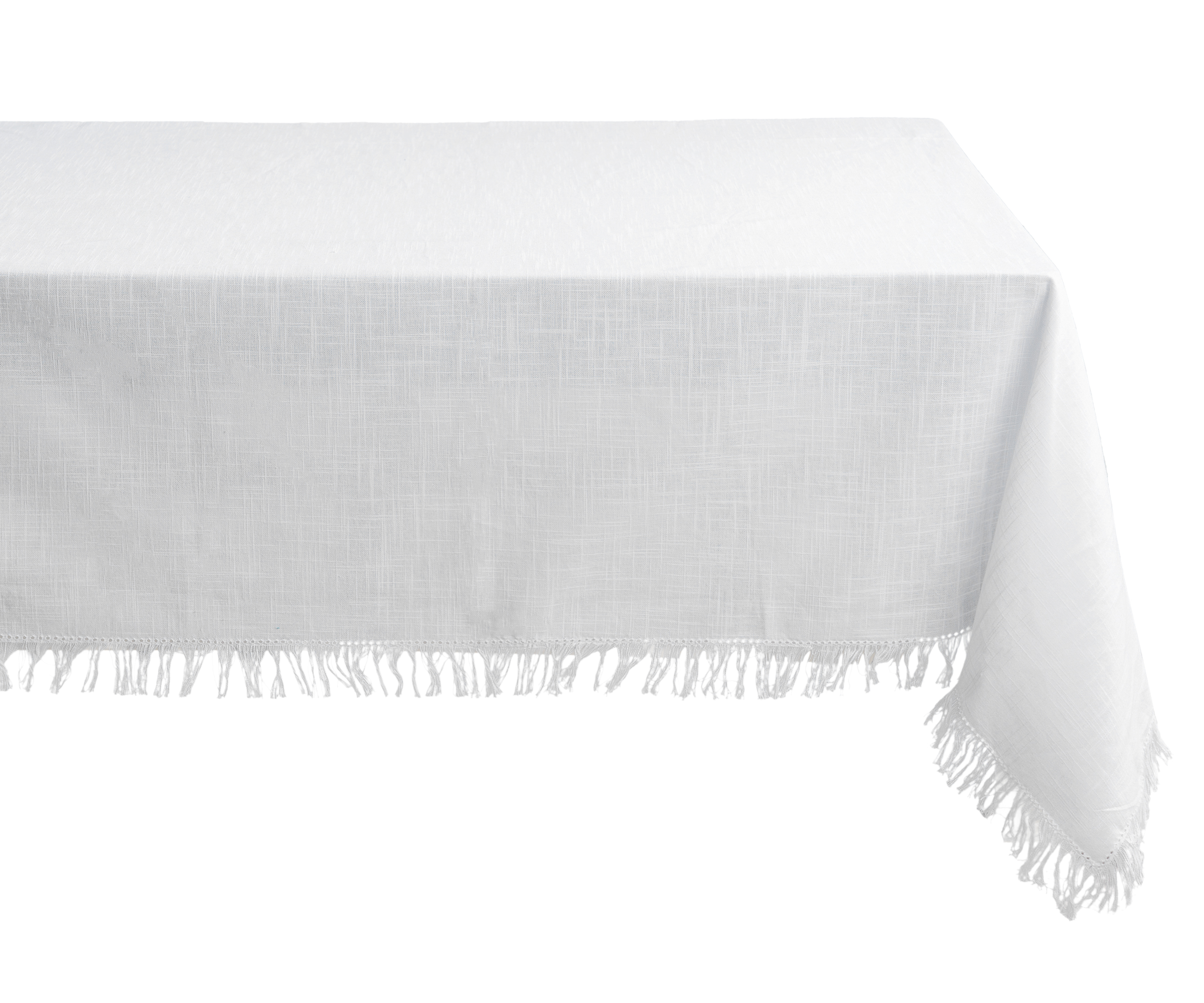 All Cotton and Linen Tablecloth Rectangular Tablecloth White Cotton