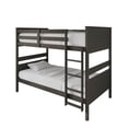 thumbnail image 4 of Home Design Lorain Twin Over Twin Solid Wood Bunk Bed with Sturdy Guardrails and Ladder, Dark Gray, Easy Assembly, 4 of 16