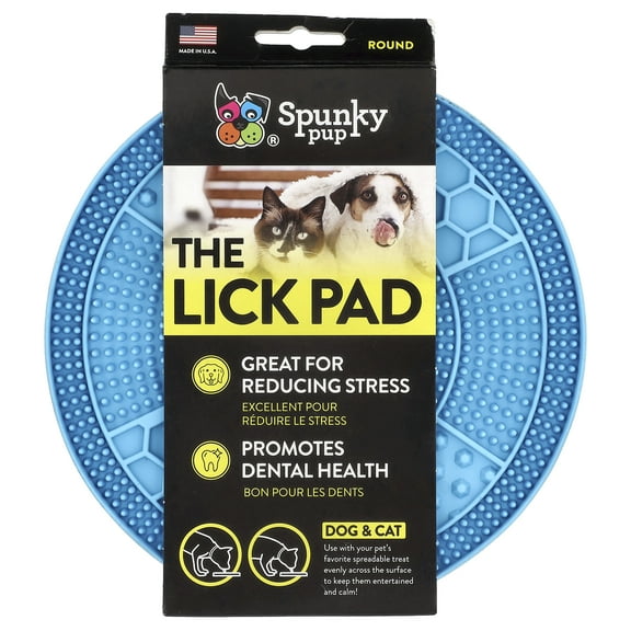 Spunky Pup The Lick Pad, Dog & Cat, Round, 1 Pad
