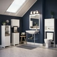thumbnail image 4 of RiverRidge Medford 2-Door Bathroom Medicine Cabinet Wall Storage with Towel Bar - White, 4 of 8