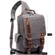 thumbnail image 2 of KAUKKO Canvas Messenger Bag Cross Body Shoulder Sling Backpack Travel Senderismo Chest Bag KAUKKO FD252-Grey, 2 of 5