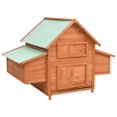 thumbnail image 5 of vidaXL Chicken Coop Mocha and White 59.8"x37.7"x43.3" Solid Firwood, 5 of 29