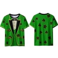 thumbnail image 6 of LEKWK St Patricks Day Shirt Women Suit With Gold Graphic Tees Short Sleeve Novelty Tops Casual Tops 3D Vest Print Holiday Clothing, 6 of 7