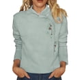 thumbnail image 1 of ManxiVoo Chemise Thermique à Manches Longues Brodée pour Femmes Doublée Couche de Base d'Hiver Taille g Vert, 1 of 5
