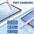 thumbnail image 4 of iPad Pencil for 9th & 10th Generation, Fast Charge Stylus Pen for Palm Rejection and Tilt Sensitivity, Compatible with iPad Pro 11/12.9in, Mini 5/6, iPad 6/7/8/9/10, Air 3/4/5 (Purple), 4 of 7