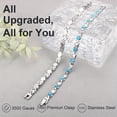 thumbnail image 4 of HLONK Stainless Steel Magnetic Unisex Fashion Accessory 1pc Adjustable Link Bracelet with Heart & Turquoise Accents - Tool Included, 4 of 6
