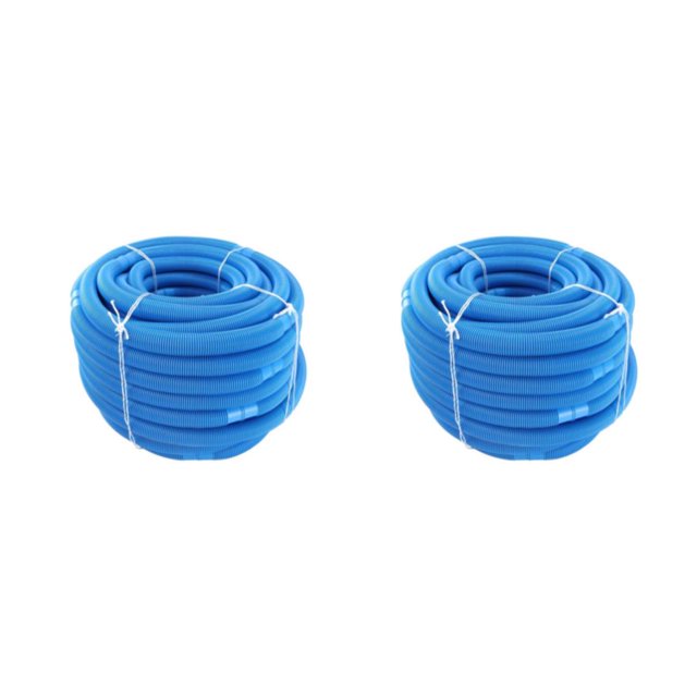 Eigraketly Manguera de repuesto Flexible reutilizable de 32mm de diámetro, máquina de de piscina, tubo de bomba de agua, accesorios de Azul 6m 2Conjunto