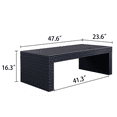 thumbnail image 3 of Hassch Simple Coffee Table, 47.6 Inch Rectangle Cocktail Table, Modern Center Table for Living Room, Black, 3 of 8