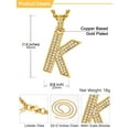 thumbnail image 3 of FindChic Big Initial Necklace for Women 14K Gold Plated Letter K Pendants Jewelry Gifts for Men Son Birthday, 3 of 9