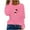 Pink, variant on hotojiny Womens Crewneck Shirt Plus Size Merry Christmas Long Sleeve Tops Casual Loose Fit Crew Neck Fall Tshirts Clothes