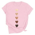 thumbnail image 5 of Classic Heart Printed T-Shirt for Women Short Sleeve Crewneck Stretch Blouse 2026 High Elastic Romantic Tunic Top, 5 of 6