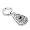 thumbnail image 2 of Ford Bronco Real Silver Dome Carbon Fiber Chrome Metal Teardrop Key Chain, 2 of 7