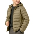 thumbnail image 2 of Trikvn Teen Boys Winter Puffer Jacket with Hood Water-Resistant Lightweight Packable Quilted Coat Full-Zip Warm Outerwear School Travel and Outdoor Play, 2 of 6