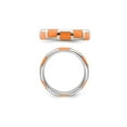 thumbnail image 5 of Sterling Silver Polished Orange Enameled Band Ring, 5 of 6