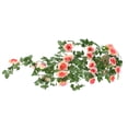 thumbnail image 3 of Guirnalda de rosas artificiales, simulación de flores, vid, decoración floral, colgante de pared, plástico, flor falsa, ratán, champán kenally HA8441-04B, 3 of 6