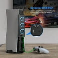 thumbnail image 5 of TSV Cooling Fan Fit for PS5, External USB Cooler Fit for Sony Playstation 5 Disc & Digital Edition with 3 Fans, LED Lights, Temperature Control Cooler for PS5, Black, 5 of 8