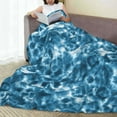 thumbnail image 6 of Salouo Blue Tie Dye Print Bed Blankets,Flannel Blanket Comfortable Air Conditioning Blanket Lightweight Blanket for Sofa Bed Travel & Couch -40"x30", 6 of 8