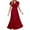 Red, variant on HJYCHN Women's V-Neck Short Sleeve Casual Dress with Ruffled Detail and Included Necklace for Everyday Spring Wear Pink S