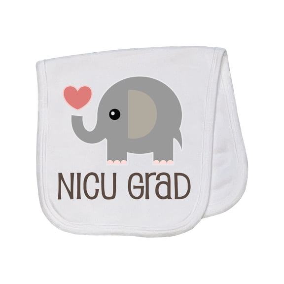 Inktastic Nicu Graduate Baby Elephant Baby Burp Cloth
