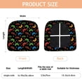 thumbnail image 3 of Multicolor Controllers Games Text Black Seat Covers for Dining Room Chairs Set Of 4,Stretch Printed Washable Chair Seat Cover with Elastic Ties and Button,Removable Waterproof Couch Cushion Covers, 3 of 6