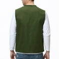 thumbnail image 6 of L-4X Men Fishing Vests with Pockets Plus Size Zipper-Up Sleeveless Cargo Tank Tops Mens Lightweight Solid V Neck Hiking Outerwear Waistcoats, 6 of 7