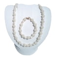 thumbnail image 1 of Collar Pulsera Aretes Perla Cultivada Con Adornos Chapa de Oro GREG J.M 10-11 mm 50 cm 18-19 cm 2 cm, 1 of 8