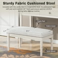 thumbnail image 5 of Jopath Makeup Vanity Table Set,Modern Dressing Table with Stool,2 Large Drawers for Bedroom,White, 5 of 7
