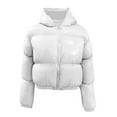thumbnail image 4 of Vedolay Warm Winter Coats Mid-Length Long Sleeve Winter Warm Casual Jackets Outwear White,M, 4 of 5