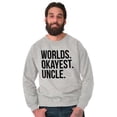 thumbnail image 5 of Worlds Okayest Uncle Niece Nephew Fun Men's Crewneck Sweatshirt Brisco Brands L, 5 of 5