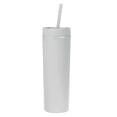 thumbnail image 1 of Vaso delgado Unique Bargains con tapas y pajitas 16Oz mate Gris Reutilizable Acrílico doble pared Plástico, 1 of 6