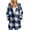 Blue, variant on GIPQJK Plaid Jacket for Woman Fall Fashion Full Zip Fleece Lined Plaid Jacket Loose Fit Oversized Winter Warm Fuzzy Shacket Outerwear with Pockets,Black 3XL