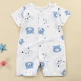 thumbnail image 2 of KPOPLK Unisex Baby Boy and Girl Zipper Onesie Toddler Footie One-Piece Romper Jumpsuit(Blue,12-18 Months), 2 of 4