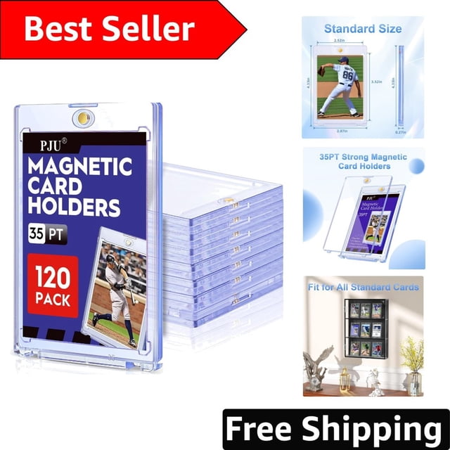 Magnetic Display Case for 120 Trading Cards - 35pt Durable Protection Guaranteed