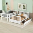 thumbnail image 3 of Harper & Bright Designs Twin over Full Bunk Bed with Ladders and Two Storage Drawers, White, 3 of 11