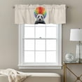 thumbnail image 3 of Afro Wig Panda Valance Curtain Abstract Funny Rainbow Wig Panda Linen Texture Window Valances Rod Pocket Short Curtains Window Treatments for Kitchen Bedroom Bathroom Laundry 42" x 12", 3 of 9
