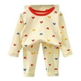 thumbnail image 1 of WEAIXIMIUNG Christmas Solid Color Children's Hoodie Set With Thick Fall And Winter Homewear Pajamas 110, 1 of 6