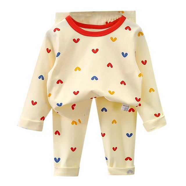 WEAIXIMIUNG Christmas Solid Color Children's Hoodie Set With Thick Fall And Winter Homewear Pajamas 110