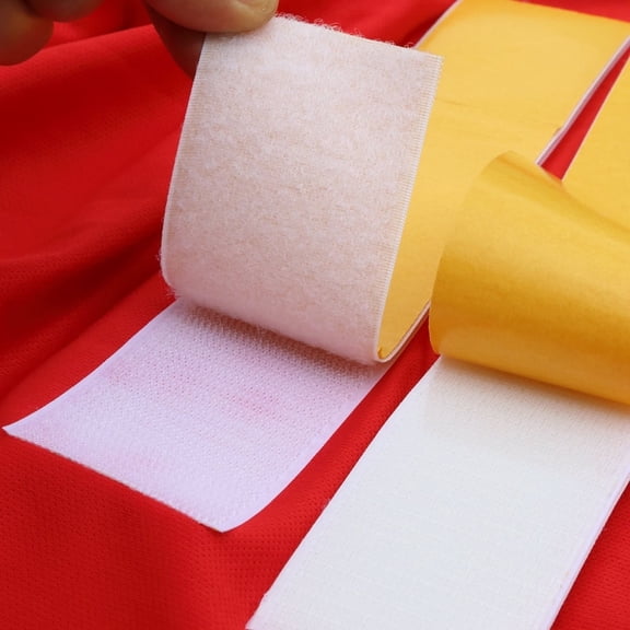 1M White Heavy Duty Hook and Loop Tape - 50mm Wide Strong Adhesive Backing for Fabric & Car DIY