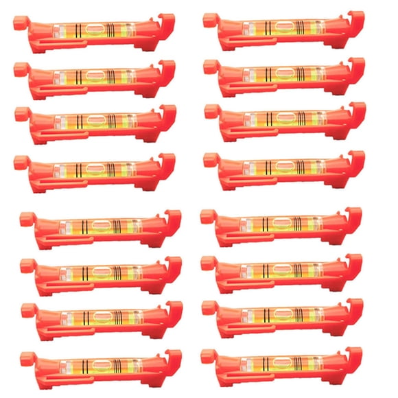 16 Piezas Niveles de Burbuja de Línea Colgante de de Cuerda para Nivelación de Topografía, Oficios de Construcción, Albañilería, Etc. (Rojo)
