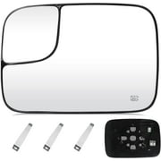 Driver Side Towing Mirror Glass Replacement For 05-09 Dodge RAM 1500, 2500, 3500 (Heated Defrost)