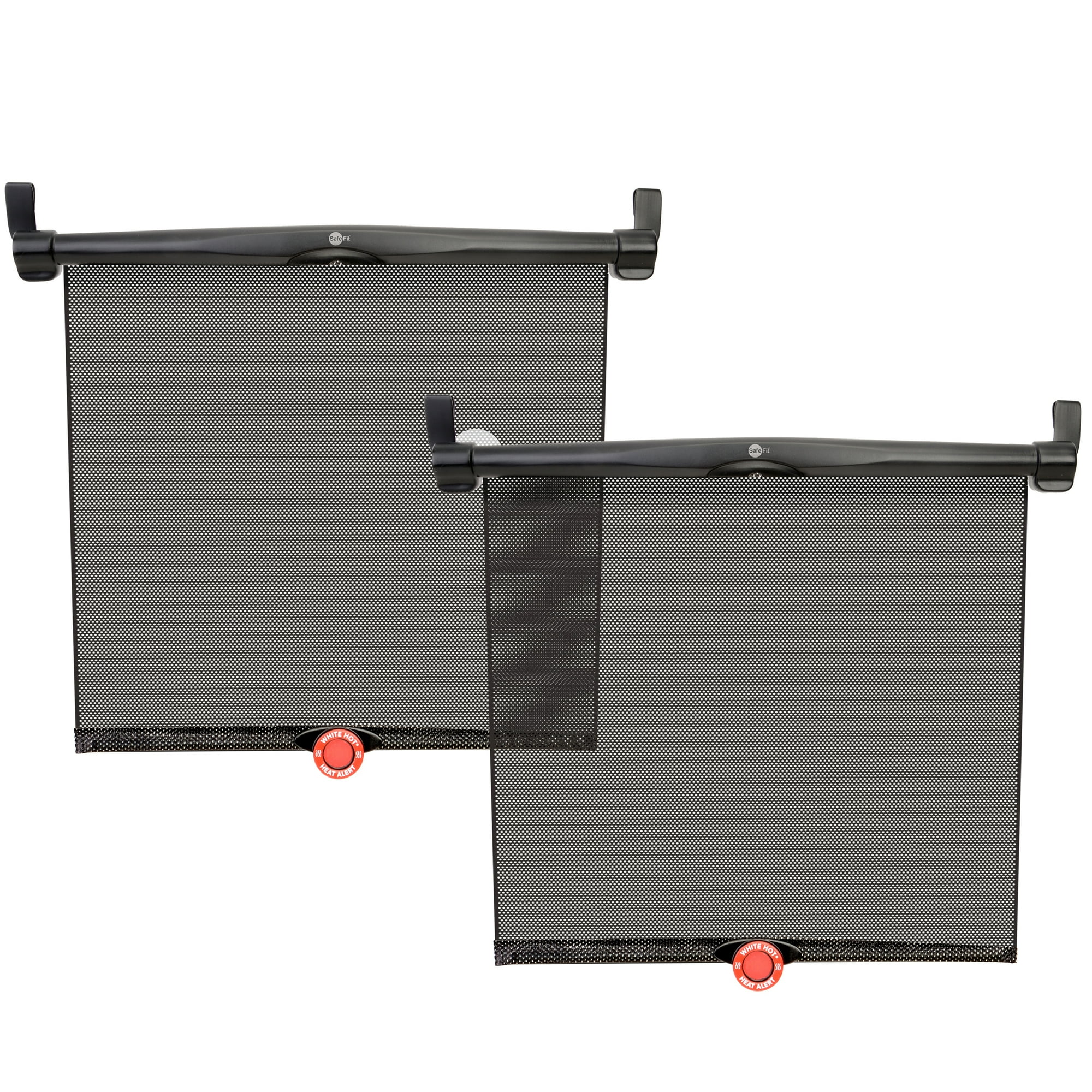 SafeFit® SafeTemp™ Universal Baby Car Sunshades, Crash-Tested, Black, Unisex, 2 Pack