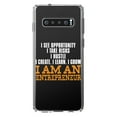 thumbnail image 1 of DistinctInk Clear Shockproof Hybrid Case for Samsung Galaxy S10+ PLUS (6.4" Screen) - TPU Bumper Acrylic Back Tempered Glass Screen Protector - Entrepreneur Opportunity Risks Hustle, 1 of 2