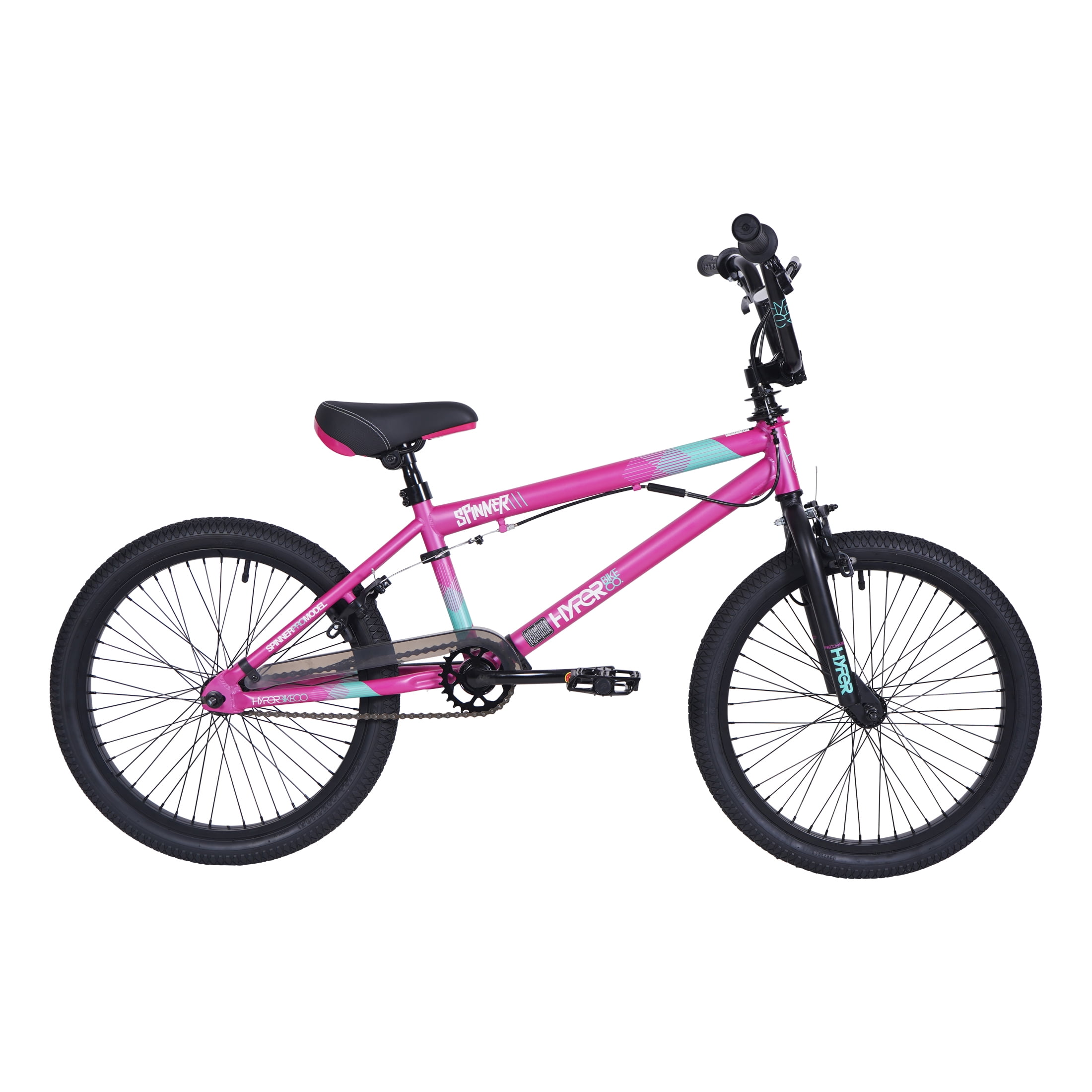 Hyper Bicycles 20" Girl's Spinner BMX Bike, Children Ages 8-13, Pink